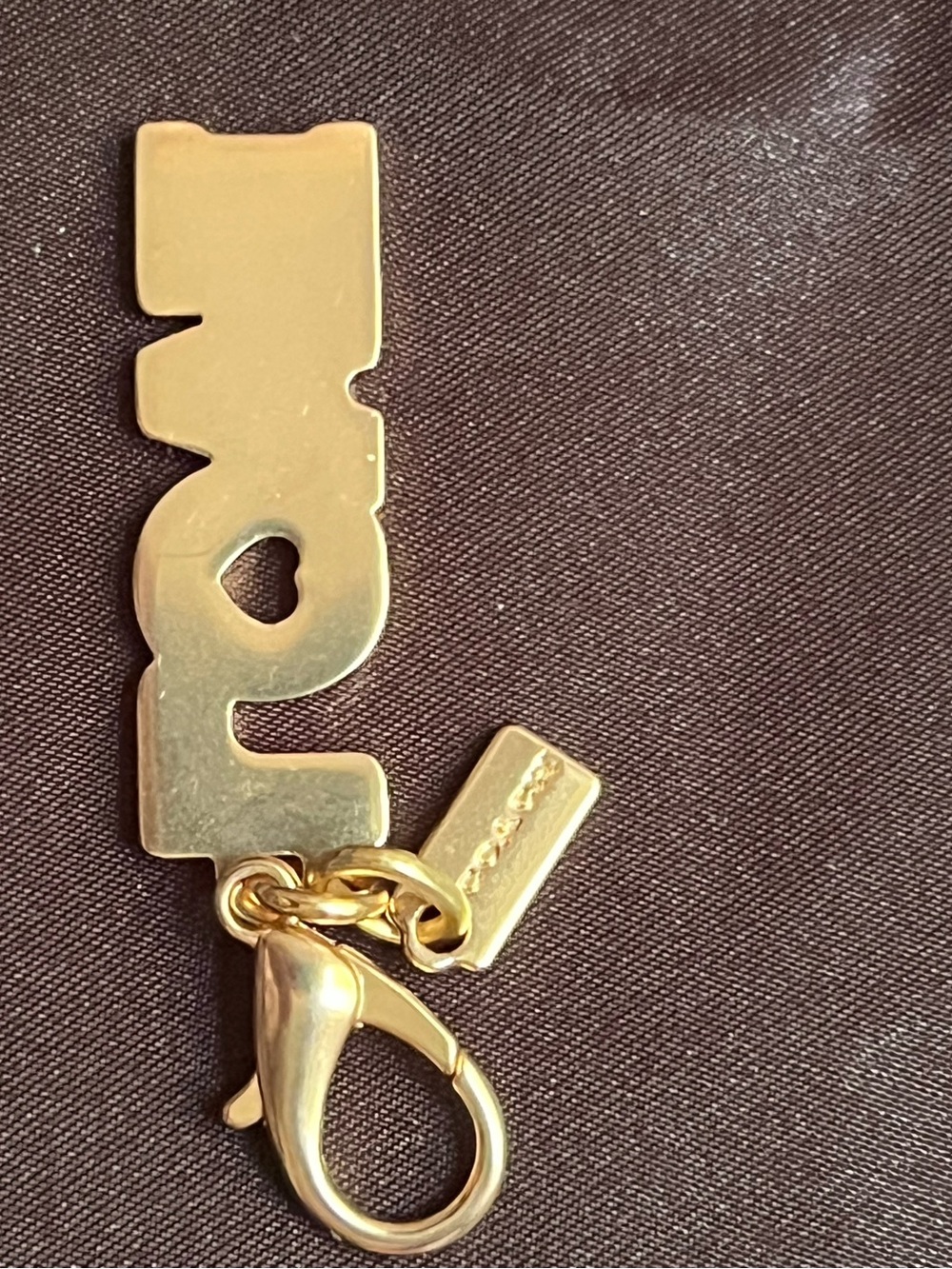 Coach Red & Pink LOVE Enamel Charm Keychain - Picture 2 of 2